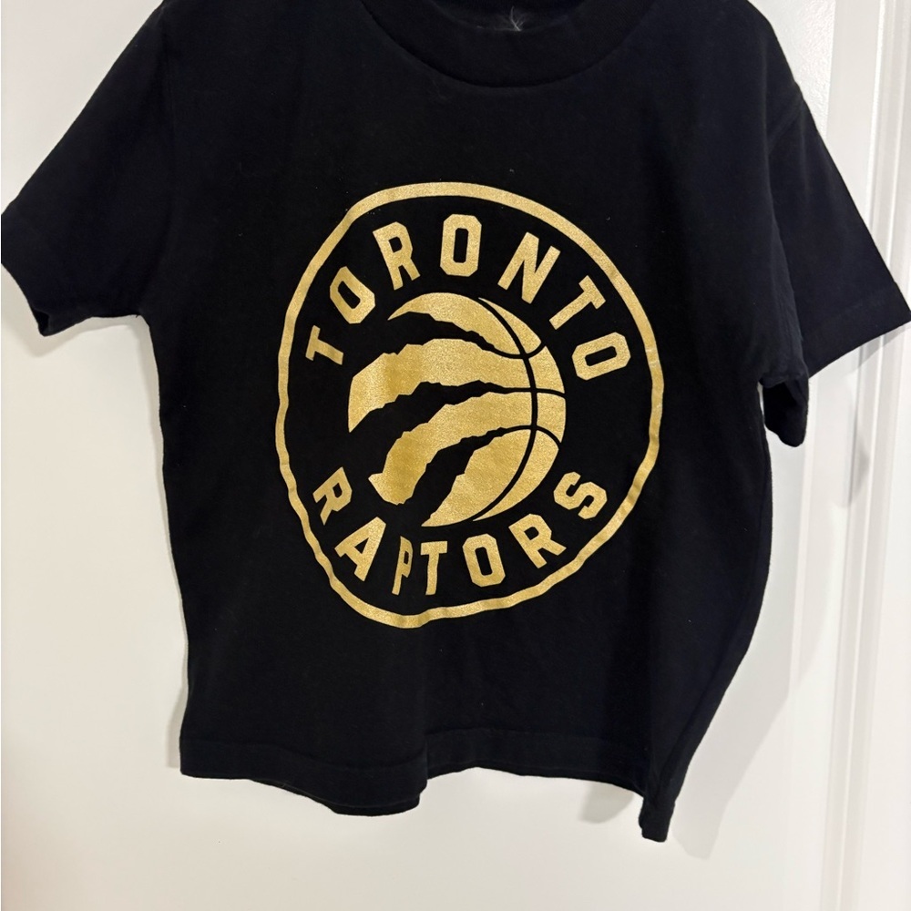 Black Graphic T-Shirt with Gold Logo - Picture 2 of 6